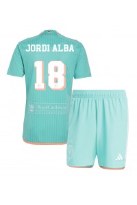 Inter Miami Jordi Alba #18 Jalkapallovaatteet Lasten Kolmas peliasu 2024-25 Lyhythihainen (+ Lyhyet housut)